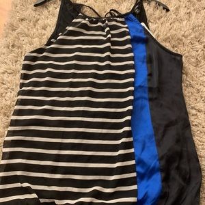 Express Black and beige halter top